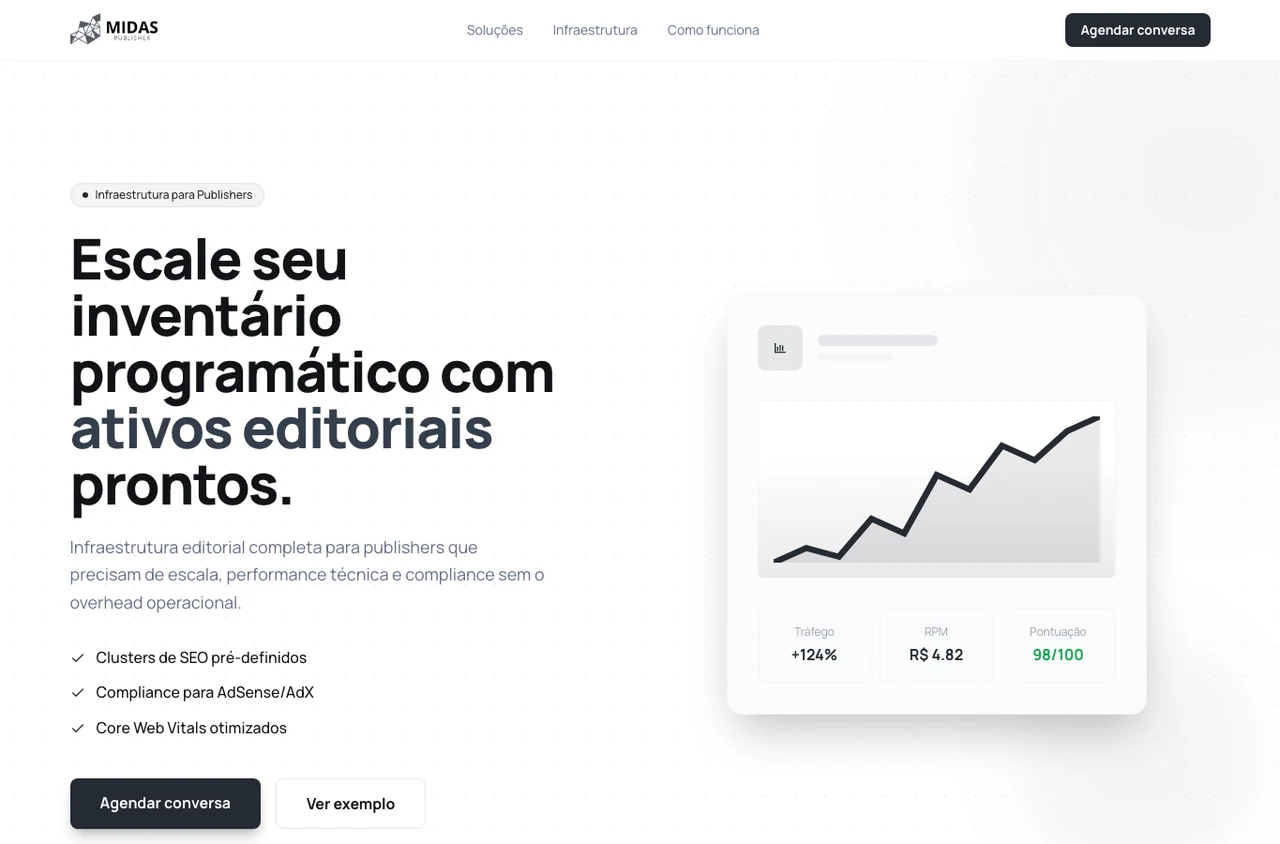 Página oficial do Midas Publisher