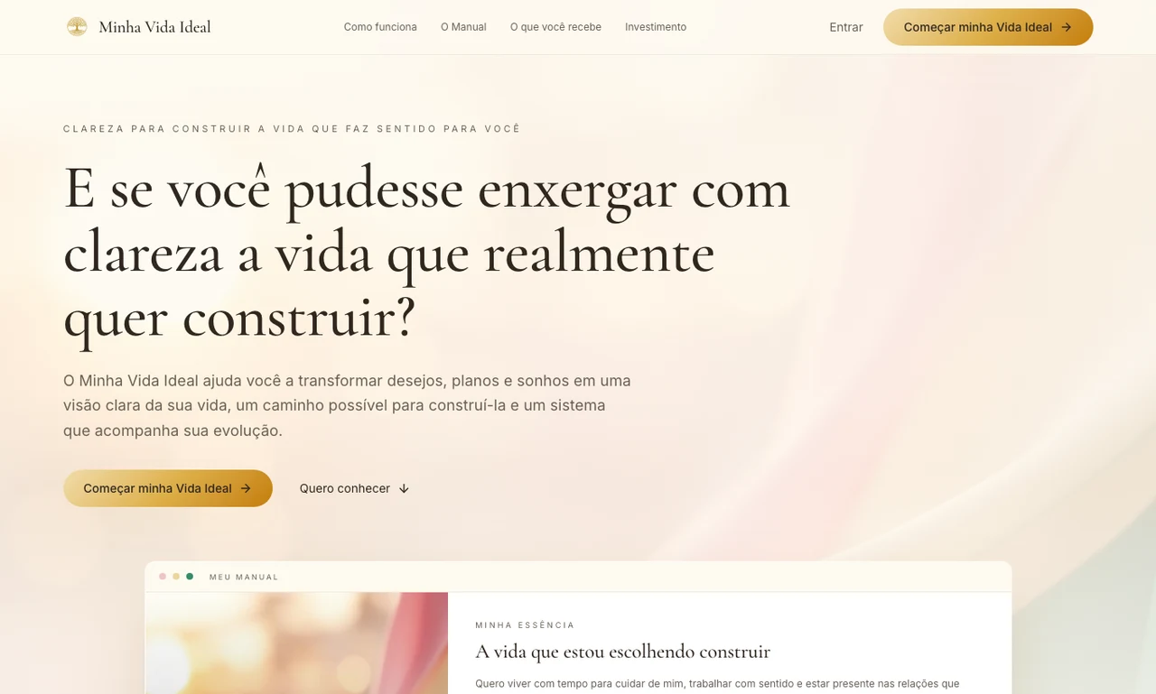 Imagem de apresentação do Minha Vida Ideal